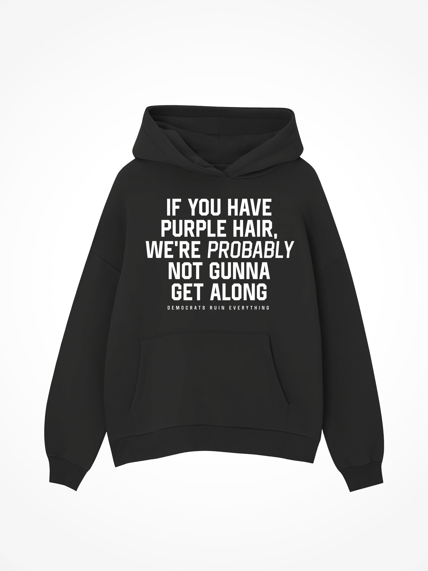 Purple Hair - Black Hoodie