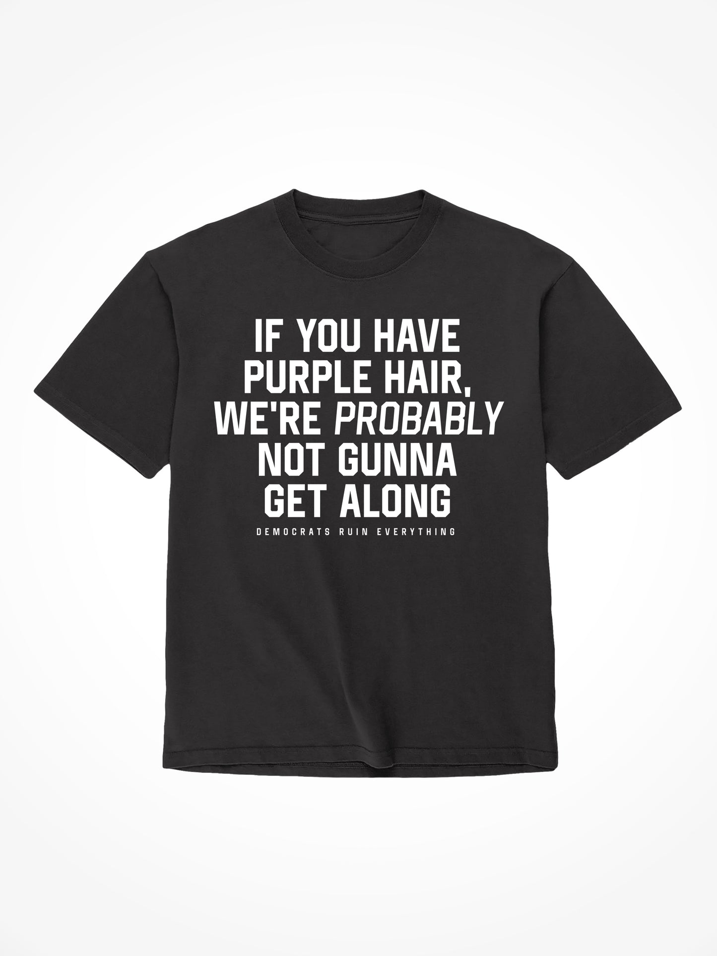 Purple Hair - Black T-Shirt